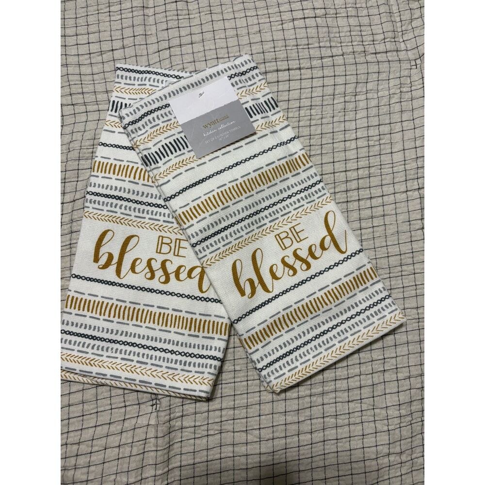 ❤️ Blessed hand towels set of 2 Wyatt Home Kitchen collectionNWT